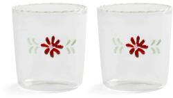 &k amsterdam pohár szett flora red 300 ml 2 db átlátszó - áttetsző Univerzális méret