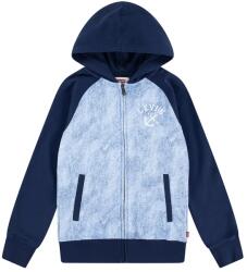 Levi's gyerek felső TROMPE LOEIL DENIM HOODIE sötétkék, sima, kapucnis, 8EM394 - sötétkék 110