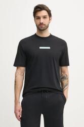 Calvin Klein Jeans pamut póló fekete, férfi, nyomott mintás, J30J327524 - fekete L