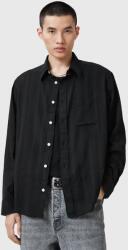 AllSaints pamut ing KARMI férfi, galléros, fekete, regular, M040SC - fekete XL
