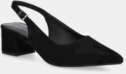 Vagabond Shoemakers magassarkú cipő velúrból MARTA fekete, magassarkú, nyitott sarokkal, 5928-140-20 - fekete Női 41