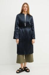 MM Max Mara Leisure kabát gyapjú keverékből sötétkék, átmeneti, 2516491017600 - sötétkék 40