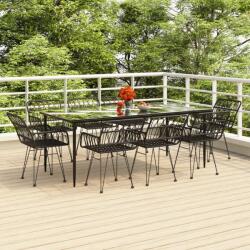 vidaXL Set mobilier de grădină, 9 piese, poliratan (3157858) - comfy