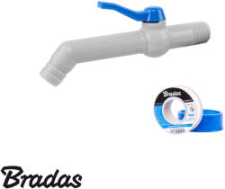 Bradas GTM453419 PP karos kerti csap 19 cm, KM - 3/4 (GTM453419)