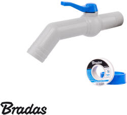 Bradas GTM451025 PP karos kerti csap 20 cm, KM - 1 (GTM451025)