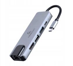 Gembird A-CM-COMBO5-04 Usb-c - HDMI/RJ45/USB-C/USB-A adapter (A-CM-COMBO5-04)