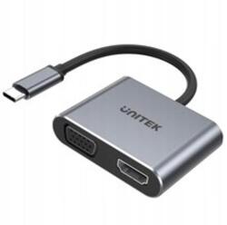 Unitek Adapter USB-C to HDMI 4K@60Hz and VGA FullHD (V1126A)