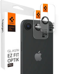 Spigen iPhone 16e Kameravédő Üvegfólia - Spigen Glas. tR EZ Fit Optik Pro x 2 db - Fekete (AGL09279)