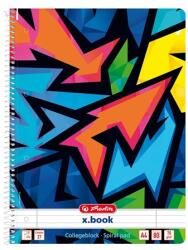 Herlitz Spirálfüzet A/4 vonalas HERLITZ Neon Art 80 lap, lyukasztott lapok