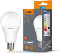 Videx LED izzó E27 A60 12W = 82W 1180lm 4000K Semleges 240° Videx (VIDLED0050)