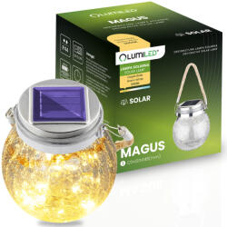 Lumileds Napelemes kerti lámpa LED MAGUS 3000K akkumulátoros lámpás lámpás üveg LUMILED (LUMSOL1195)
