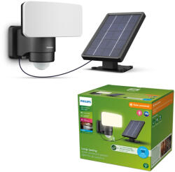 Philips Solar LED reflektor 6W 1000lm 5000K IP44 mozgás- és szürkületérzékelővel Fekete Tylus Ultra Hatékony Philips (8720169362222)