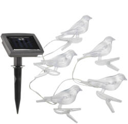 CHOMIK Solar Garden Garland Light Chain Birds On Clip 3, 2 m IP44 meleg (CHOMSOL0073)