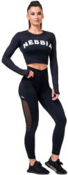 Nebbia Colanți pentru femei Mesh leggings high waist 573 black XS