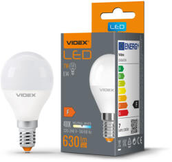 Videx LED izzó E14 G45 golyós 7W = 50W 630lm 4000K semleges 240° Videx (VIDLED0230)