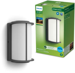 Philips Kerti fali lámpa kültéri LED homlokzati lámpa 4.3W 800lm 2700K IP44 Antracit Reese Ultra Hatékony Philips (8720169351295)