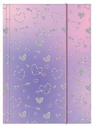 BackUP gumis mappa A4-es - Glitter Hearts (TGA4B7A32)