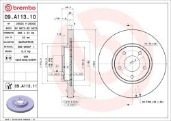 BREMBO Disc frana BREMBO 09. A113.11 (09.A113.11)