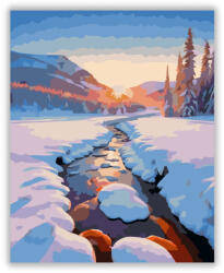  Havas Mező Napfelkeltével - számfestő készlet