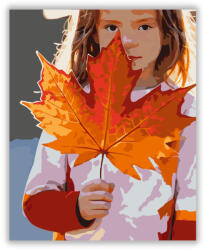  Gyermek Őszi Juharlevéllel - számfestő készlet