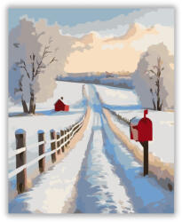  Havas Vidéki Út Postaládával - számfestő készlet