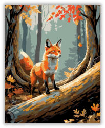  Varázslatos Őszi Erdő Rókával - számfestő készlet