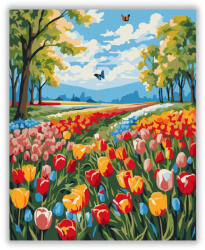  Tavaszi Tulipánmező - számfestő készlet