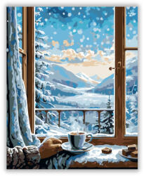 Téli Táj Ablakon Át - számfestő készlet