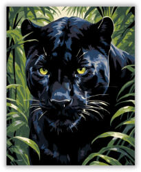  Fekete Párduc a Holdfényes Dzsungelben - számfestő készlet