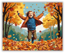  Gyermek és Őszi Falevelek - számfestő készlet