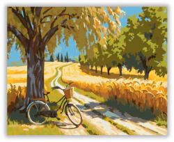  Aranyló Búzamező és Bicikli - számfestő készlet