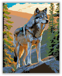  Szürke Farkas a Hegyekben - számfestő készlet