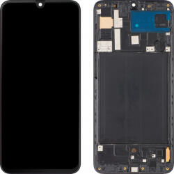 Samsung Display cu Touchscreen MP compatibil cu Samsung Galaxy A70 A705, cu Rama, Versiune OLED, Negru