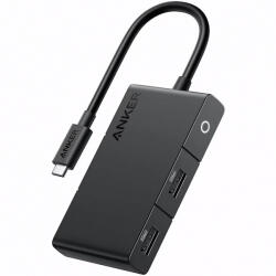 Anker Hub USB-C Anker 332, 2 x USB-A - 2 x USB-C - 1 x HDMI, Negru A8356G11 (A8356G11)