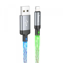 Apple Cablu Date si Incarcare USB-A - Lightning HOCO U112, 18W, 1m, Gri