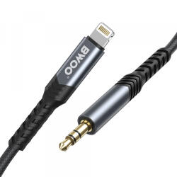 Apple Cablu Audio Lightning - 3.5mm BWOO BO-AUX068, 1.2m, Negru