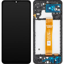 Samsung Display cu Touchscreen MP compatibil cu Samsung Galaxy A04s A047, cu Rama, Negru