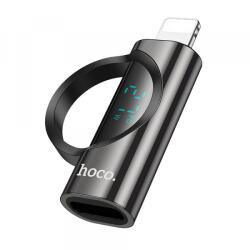 Apple Adaptor Date si Incarcare USB-C - Lightning HOCO UA32B Display, Negru