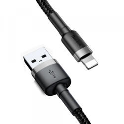 Apple Cablu Date si Incarcare USB-A - Lightning Baseus Cafule, 18W, 0.5m, Gri CALKLF-AG1