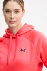 Under Armour felső Armour Fleece Pro piros, női, sima, kapucnis, 1386504 - piros S