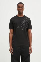 Maharishi pamut póló Dpm: Sparse Bonsai T-Shirt fekete, férfi, nyomott mintás, 5339. BLACK - fekete L