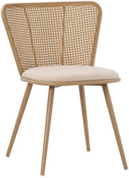FDY Scaun Bucatarie/Dining Damys Ratan Sintetic , Sezut Textil Bej
