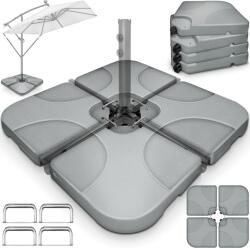 Tillvex Suport pentru baza umbrela, greutati, 4 placi, umplere cu apa sau nisip 90 litri / 120 kg, gri, Tillvex (TVKSSSD-002)