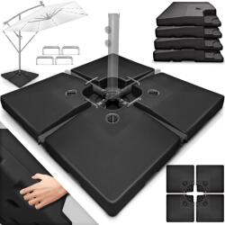 Tillvex Suport pentru baza umbrela, greutati, 4 placi, umplere cu apa sau nisip 90 litri / 120 kg, negru, Tillvex (TVKSSSD-003)