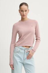 HUGO BOSS pamut pulóver könnyű, fekete, 50514296 - rózsaszín XS