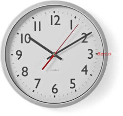 Nedis CLWA110WT falióra, 30 cm átmérő, 1 x AA, fehér, quarz technológia, 1, 5V (CLWA110WT) - berczitech
