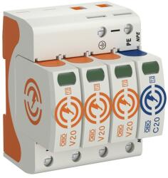 OBO 5095253 3P+N/PE C T2 TN-S TN-C-S TT 230V/AC 40kA 4M V20-3+NPE-280 Túlfeszültség-levezető (5095253) - oneclick
