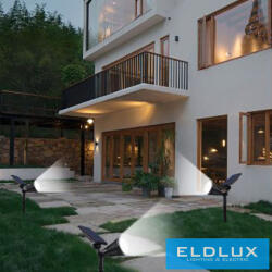 ELDLUX Solarlámpa fűbe szúrható 3.7V-2000mAH 5.5V-3W 200lm 6500k IP65 fekete (SO-GD-F) - moretti