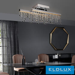 ELDLUX GLOSSY kristályüveg mennyezeti lámpa króm 13W 4000K (C99084-2B)