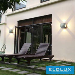 ELDLUX fali lámpa LED 10w 1200lm 3000k IP65 ∅105×75mm szürke (ES58-GC) - moretti